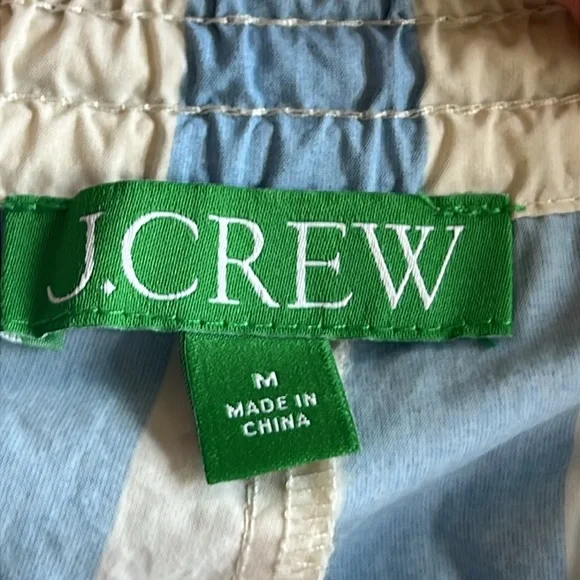 J. CREW Smocked Beach Short Striped Adjustable Waist - Picture 5 of 10